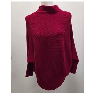 Philosophy Woman's Size 1X Red Mock Neck Sweater